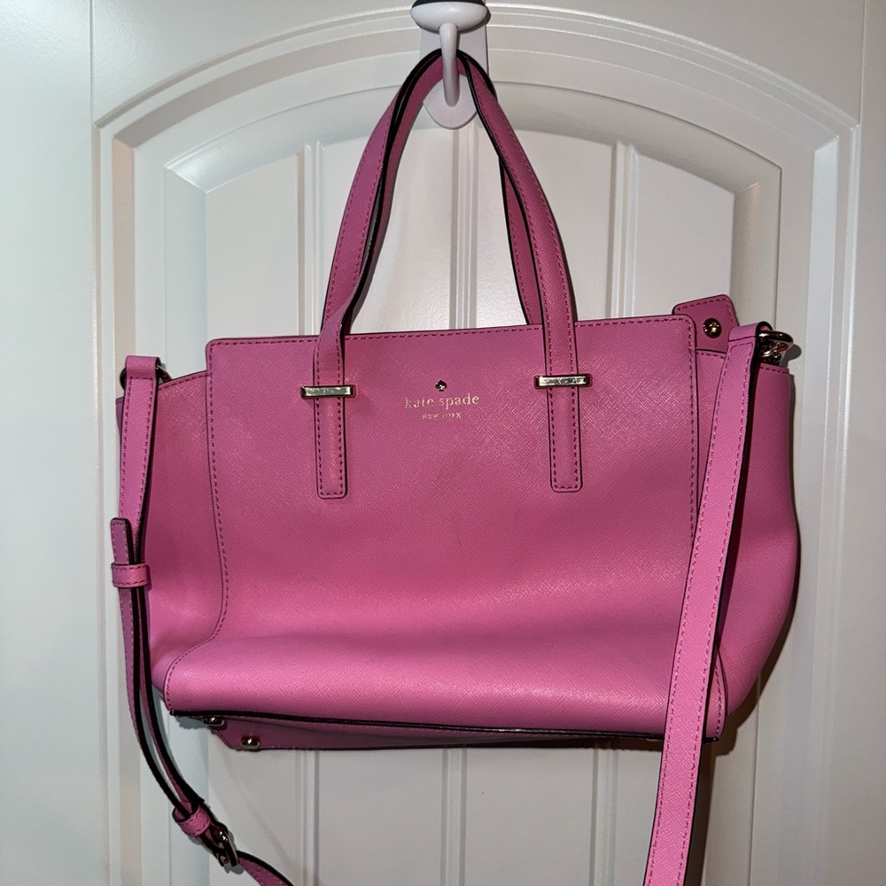 Kate Spade Pink Leather Tote Bag